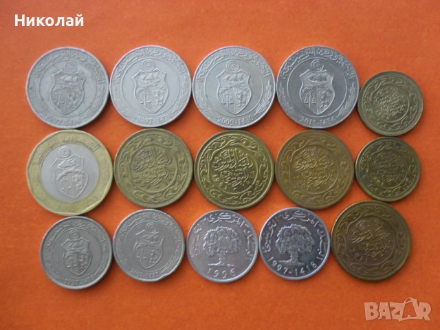 Лот монети Тунис, снимка 6 - Нумизматика и бонистика - 40525854