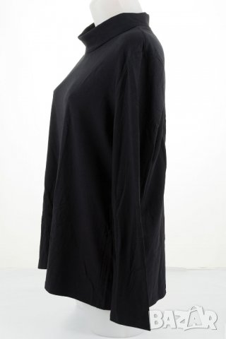 Дамска черна поло блуза марка Kabelle - 2XL, снимка 4 - Блузи с дълъг ръкав и пуловери - 37774827