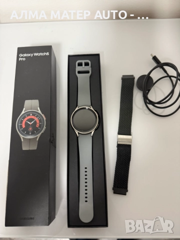 Samsung Watch 5 pro Gray Titanium 45mm + Допълнителна Каишка