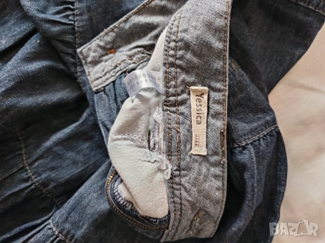 Дънкова пола на волани на марката Yessika, снимка 4 - Поли - 51462299