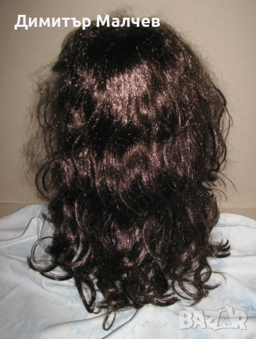 Перука от изкуствена коса 60 см вълниста, отлична, снимка 4 - Други - 52020389