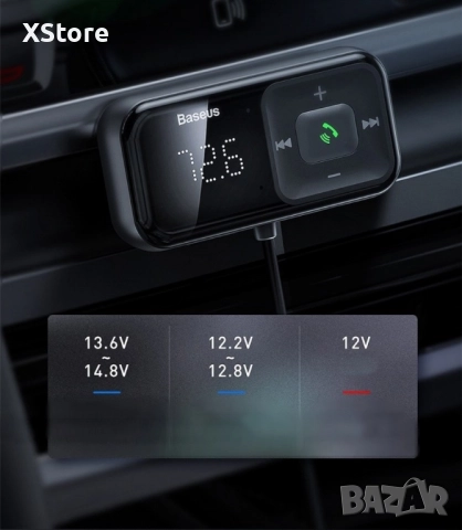 USB Зарядно устройство и трансмитер за кола с цифров дисплей, снимка 2 - Аксесоари и консумативи - 52482208