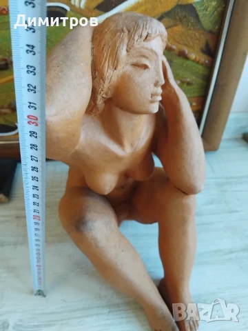  СТАРА СКУЛПТУРА ПЛАСТИКА ДОНЕСЕНА  1970Г ОТ СССР , снимка 3 - Антикварни и старинни предмети - 51169637