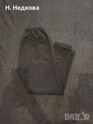 Черен панталон на раета, снимка 6 - Панталони - 40594944