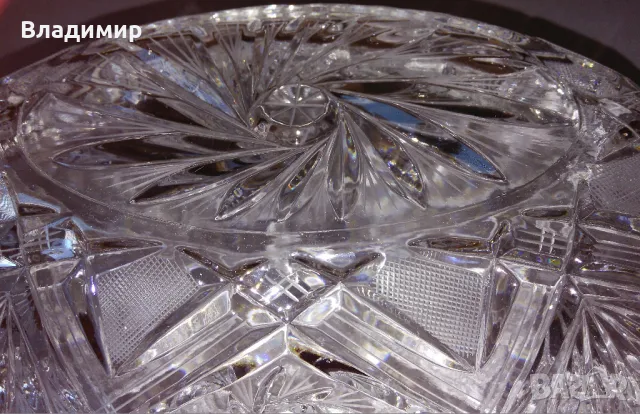 Кристална голяма елипсовидна купа, фруктиера, снимка 11 - Декорация за дома - 47463734
