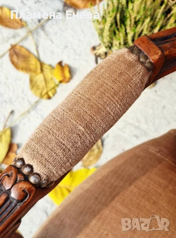 масивно френско кресло с подлакътници , снимка 8 - Дивани и мека мебел - 53172850