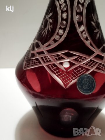 Кристални чаши с графа цветен червен кристал , снимка 6 - Колекции - 44018929