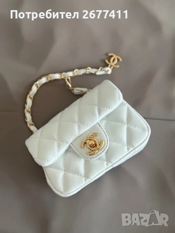 Дамска бяла чанта chanel , снимка 5 - Чанти - 53276566