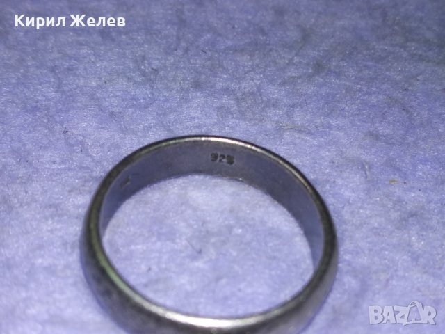 СТАР АНГЛИЙСКИ СРЕБЪРЕН ВИНТИДЖ ПРЪСТЕН ЛАКИРАНО СРЕБРО 925 Тип ХАЛКА РЪЧНА ИЗРАБОТКА 39991, снимка 10 - Пръстени - 43226046