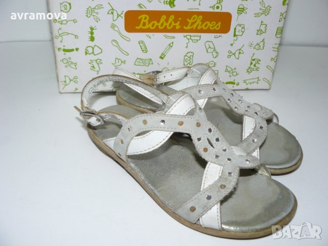 Bobbi Shoes сандали сиво/бяло кожа – 27 номер, снимка 9 - Детски сандали и чехли - 28723341