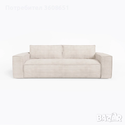 JOAN Express Разтегателен диван, кадифе - матрак Dunlopillo 160 см, снимка 5 - Дивани и мека мебел - 51522509