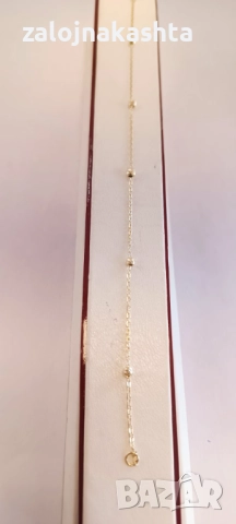 Нова-Златна гривна-0,88гр/14кр, снимка 2 - Гривни - 52735816