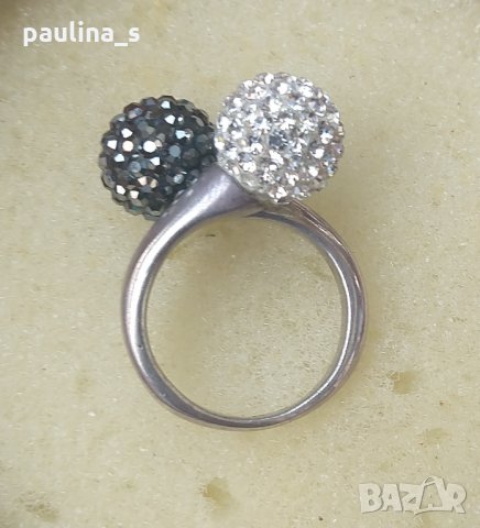 Сребърен пръстен с камъни "Swarovski" проба 925 , снимка 5 - Пръстени - 26286113