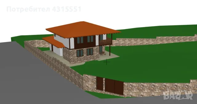 Продавам 600 м2 парцел с Виза,готови проекти за двуетажна възрожденска къща и Виза за строеж, снимка 6 - Парцели - 50254688