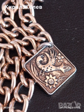 Красиво дамско коланче златисто с птици и цветя 27106, снимка 3 - Колани - 51823699