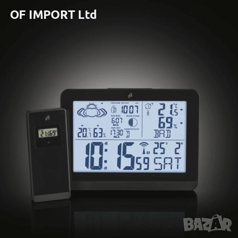 Безжична Радиоуправляема Mетеорологична Станция AURIOL, снимка 4 - Други стоки за дома - 52847858