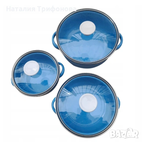 Комплект от 3 тенджери - 16см, 18см, 20см, снимка 3 - Съдове за готвене - 53403912