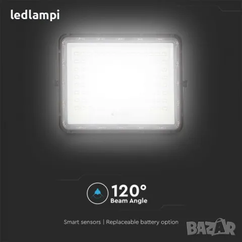 Соларен LED Прожектор 20W 1800Lm IP68, снимка 3 - Соларни лампи - 48632136