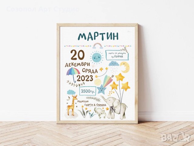 Персонализирана Рамка за бебе, снимка 2 - Други - 43570085