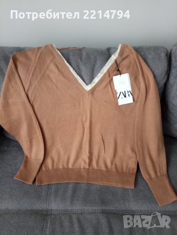 Дамски пуловер на Зара, снимка 1 - Блузи с дълъг ръкав и пуловери - 40789145