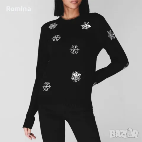 Star Плетен Дамски Пуловер Christmas

