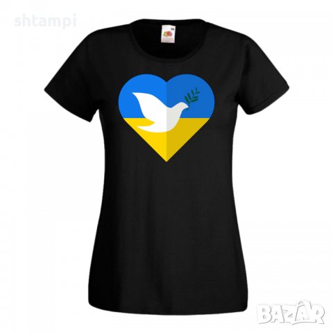 Дамска Тениска Peace In Ukraine 2 спрете войната,подкрепям Укркайна,, снимка 2 - Тениски - 37213393
