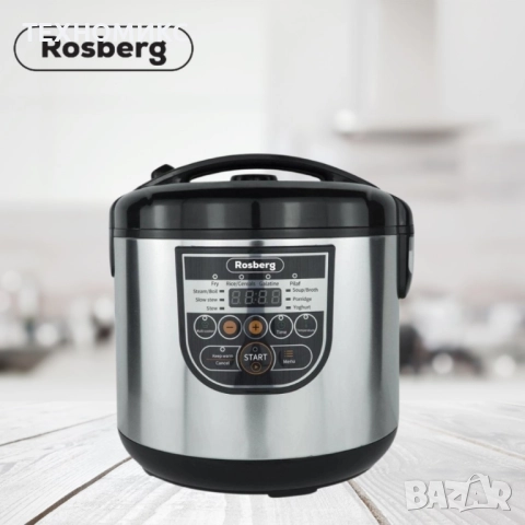 Мултикукър с 10 програми Rosberg RP51985E5, 780W, 5L, LED дисплей, Инокс, снимка 9 - Мултикукъри - 52406690