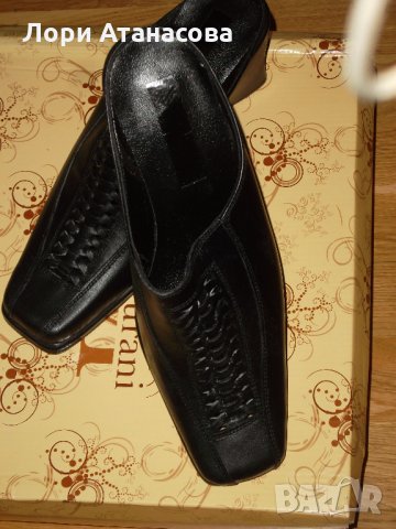 Леки и удобни чехли  черни от естествена -отличен избор за пролетта и лятото, снимка 3 - Чехли - 28469210