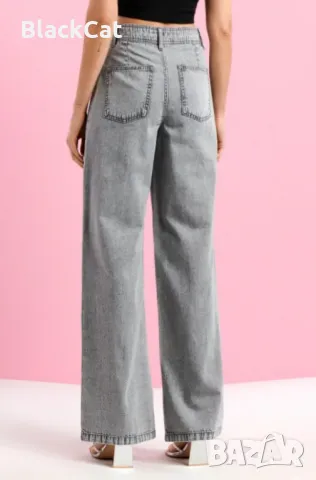 Дамски Дънки С Широки Крачоли, снимка 2 - Дънки - 48776056