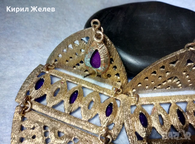 КРАСИВИ ГОЛЕМИ ЗЛАТИСТИ ЕТНО АРТ СТИЛ АЖУРНИ МЕДНИ ОБЕЦИ 10153, снимка 9 - Обеци - 51371654