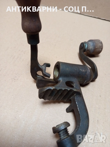 Соц Стара Бронзова Ръчна Машинка За Патрони. , снимка 6 - Антикварни и старинни предмети - 52057064