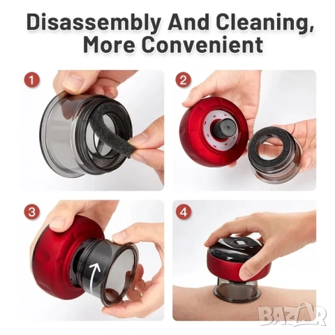 Електрически вакуумен вендузен масажор, Антицелулитен за отслабване, снимка 7 - Масажори - 52163547