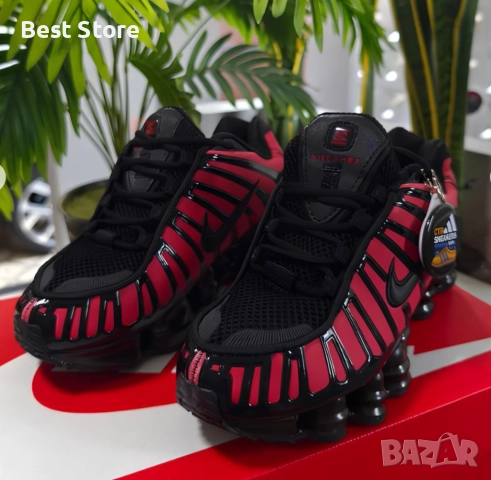 Nike Shox TL Black & Red Thermoreactive Мъжки Маратонки 40-45 Номер , снимка 2 - Маратонки - 52732115