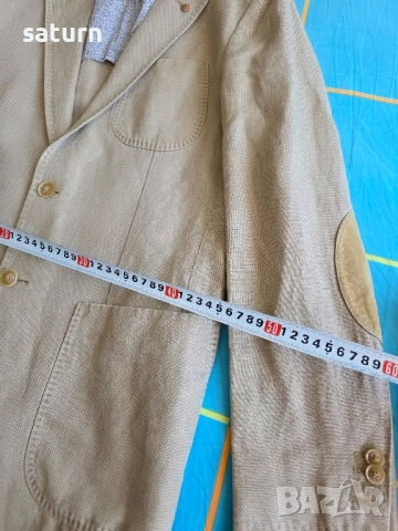 мъжко сако блейзър Massimo Dutti лен номер EU 48/ M, снимка 8 - Сака - 51820196
