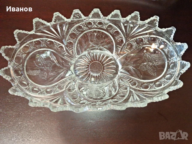 Продавам кристална фруктиера , снимка 2 - Антикварни и старинни предмети - 51283536