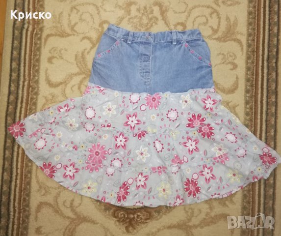 Дънкова пола за 5г, снимка 3 - Детски рокли и поли - 32413687