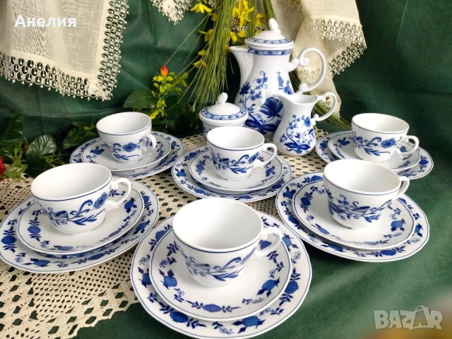 Син лук комплект! Нови в кашон. , снимка 2 - Чаши - 51946426