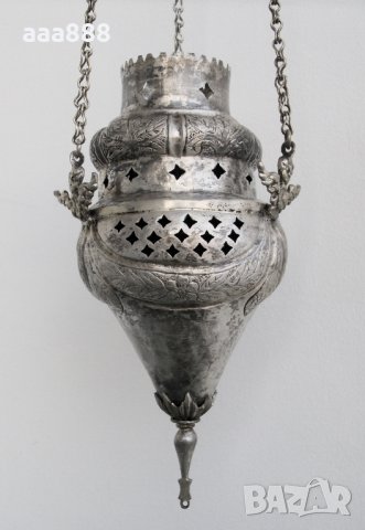 Старинно кандило сребро 19 век, снимка 1 - Антикварни и старинни предмети - 27961320