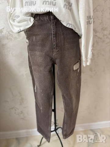 Дамски дънки мом фит