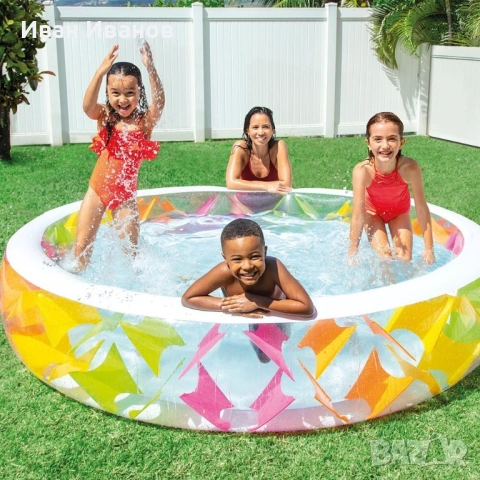 Надуваем басейн - 2.29м х 56см - Intex, снимка 2 - Басейни и аксесоари - 53438149
