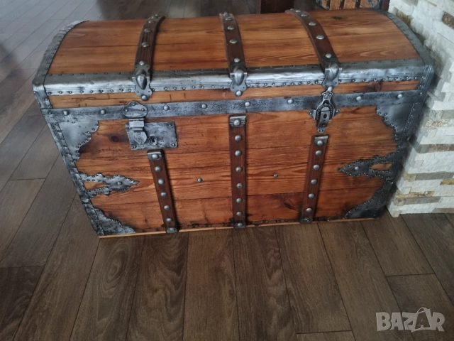 Стар дървен сандък/ракла/скрин, снимка 8 - Антикварни и старинни предмети - 52384755