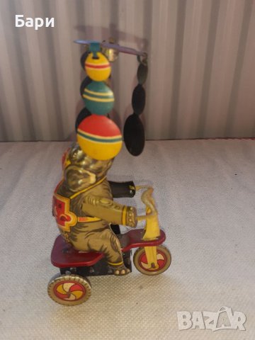 Рядка тенекиена играчка слон на триколка