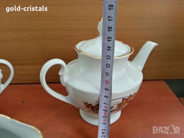 руски  порцелан чайник  захарница латиера , снимка 7 - Антикварни и старинни предмети - 27021724