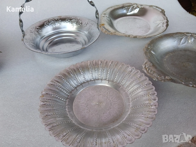 Винтидж алуминиеви подноси, снимка 2 - Антикварни и старинни предмети - 52187639