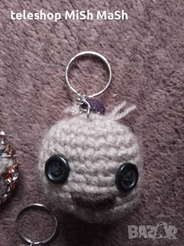 ръчно плетени ключодържател ключодържатели роза риба цвете човече, снимка 3 - Декорация за дома - 43115570