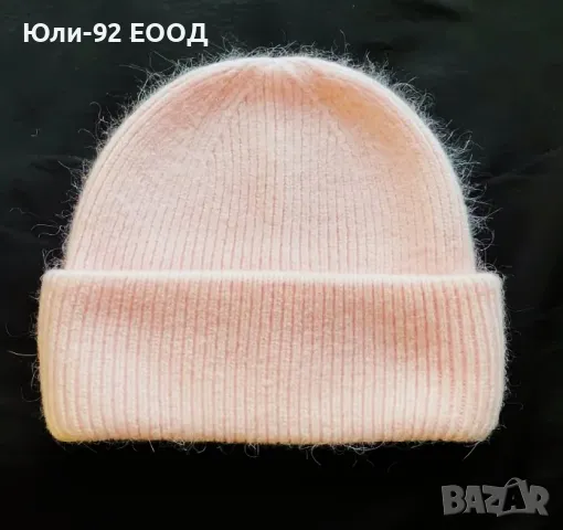 Топла зимна дамска шапка  ангора, снимка 2 - Шапки - 49261664
