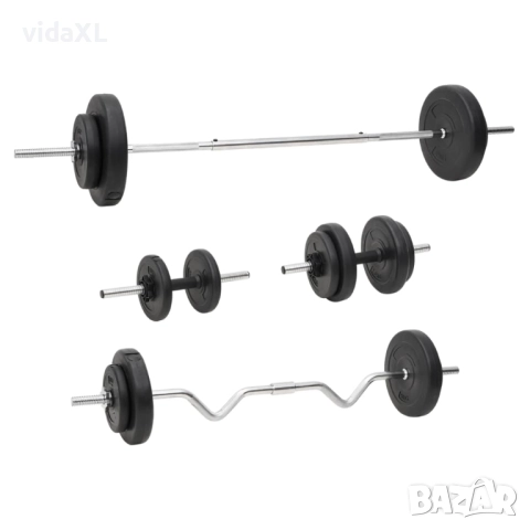 vidaXL Щанга и дъмбел тежести 60 кг(SKU:3145028), снимка 1