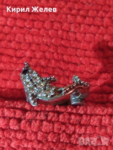 МАЛКА СРЕБЪРНА СКЪПОЦЕННА ОБЕЦА СРЕБРО 925 АНГЛИЯ с ЭАСЕТИРАНИ ЦИРКОНЧЕТА 28790, снимка 9 - Обеци - 37300299