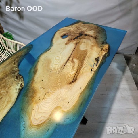 Трапезна маса, маса за хранене от масивно дърво и епоксидна смола, снимка 6 - Маси - 43091080