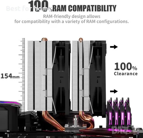 upHere ARGB високоефективен въздушен охладител на процесора, снимка 13 - Други - 49231429